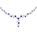Load image into Gallery viewer, graduated-zigzag-drop-diamond-necklace-with-blue-sapphire-in--FDNK8197GSABL-NL-WG
