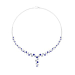 Load image into Gallery viewer, graduated-zigzag-drop-diamond-necklace-with-blue-sapphire-in--FDNK8197GSABL-NL-WG
