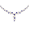 Load image into Gallery viewer, graduated-zigzag-drop-diamond-necklace-with-blue-sapphire-in--FDNK8197GSABL-NL-YG