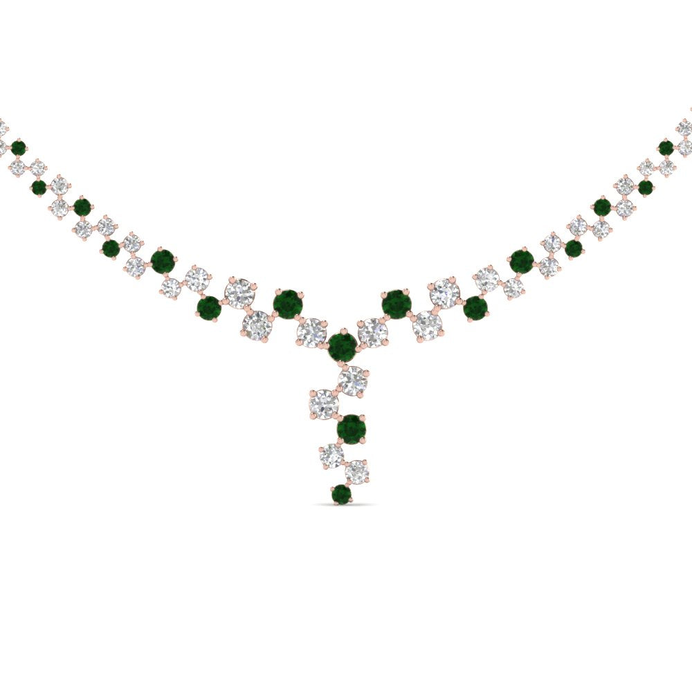 graduated-zigzag-drop-diamond-necklace-with-emerald-in-FDNK8197GEMGR-NL-RG