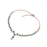 Load image into Gallery viewer, graduated-zigzag-drop-diamond-necklace-with-emerald-in-FDNK8197GEMGR-NL-RG
