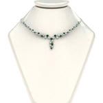 Load image into Gallery viewer, graduated-zigzag-drop-diamond-necklace-with-emerald-in--FDNK8197GEMGR-NL-WG
