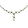 Load image into Gallery viewer, graduated-zigzag-drop-diamond-necklace-with-emerald-in--FDNK8197GEMGR-NL-YG