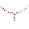 Load image into Gallery viewer, graduated-zigzag-drop-diamond-necklace-with-orange-sapphire-in-FDNK8197GSAOR-NL-RG