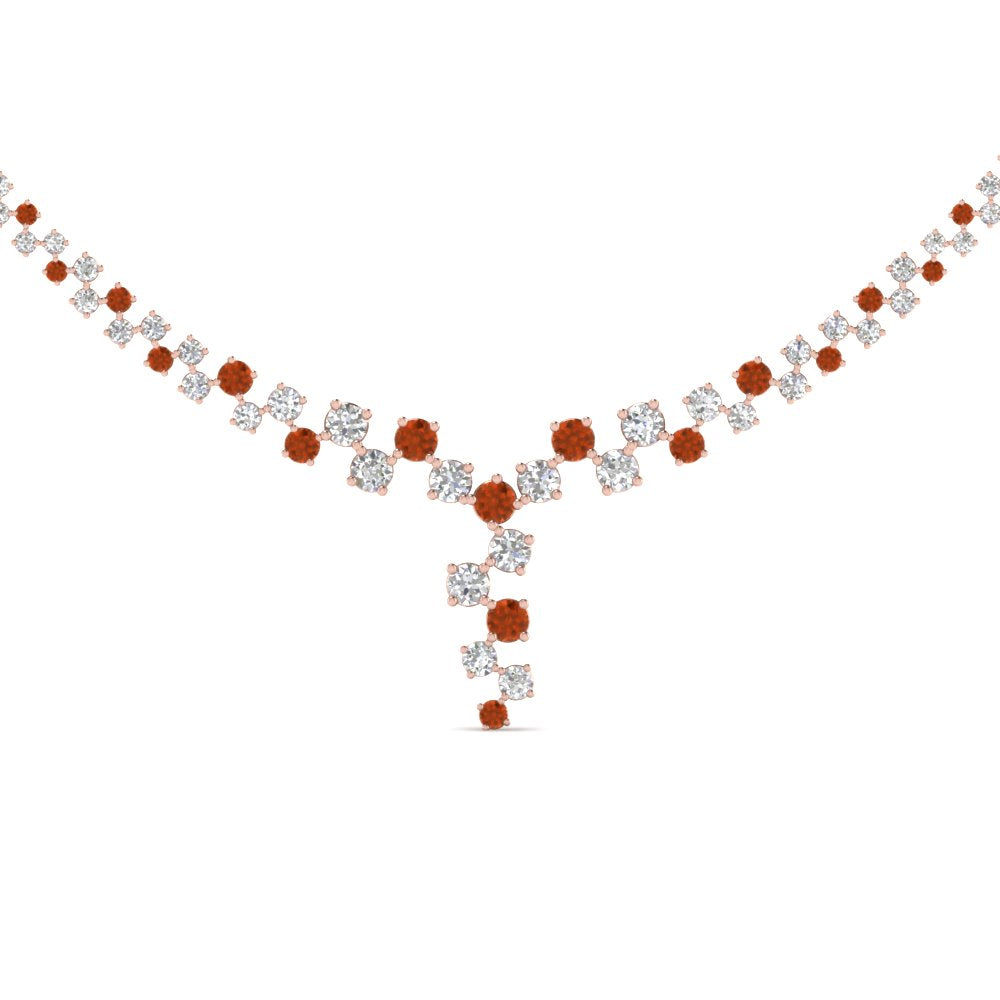 graduated-zigzag-drop-diamond-necklace-with-orange-sapphire-in-FDNK8197GSAOR-NL-RG