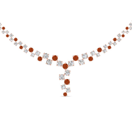 graduated-zigzag-drop-diamond-necklace-with-orange-sapphire-in-FDNK8197GSAOR-NL-RG