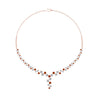 Load image into Gallery viewer, graduated-zigzag-drop-diamond-necklace-with-orange-sapphire-in-FDNK8197GSAOR-NL-RG