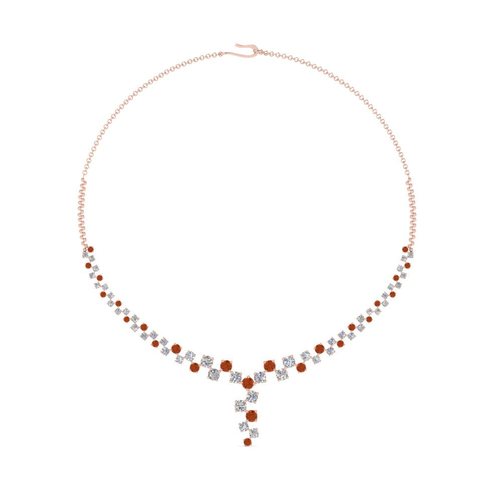 graduated-zigzag-drop-diamond-necklace-with-orange-sapphire-in-FDNK8197GSAOR-NL-RG