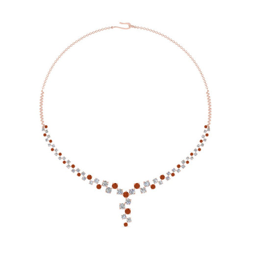 graduated-zigzag-drop-diamond-necklace-with-orange-sapphire-in-FDNK8197GSAOR-NL-RG