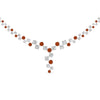 Load image into Gallery viewer, graduated-zigzag-drop-diamond-necklace-with-orange-sapphire-in--FDNK8197GSAOR-NL-WG