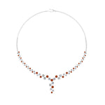 Load image into Gallery viewer, graduated-zigzag-drop-diamond-necklace-with-orange-sapphire-in--FDNK8197GSAOR-NL-WG
