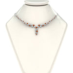 Load image into Gallery viewer, graduated-zigzag-drop-diamond-necklace-with-orange-sapphire-in--FDNK8197GSAOR-NL-WG
