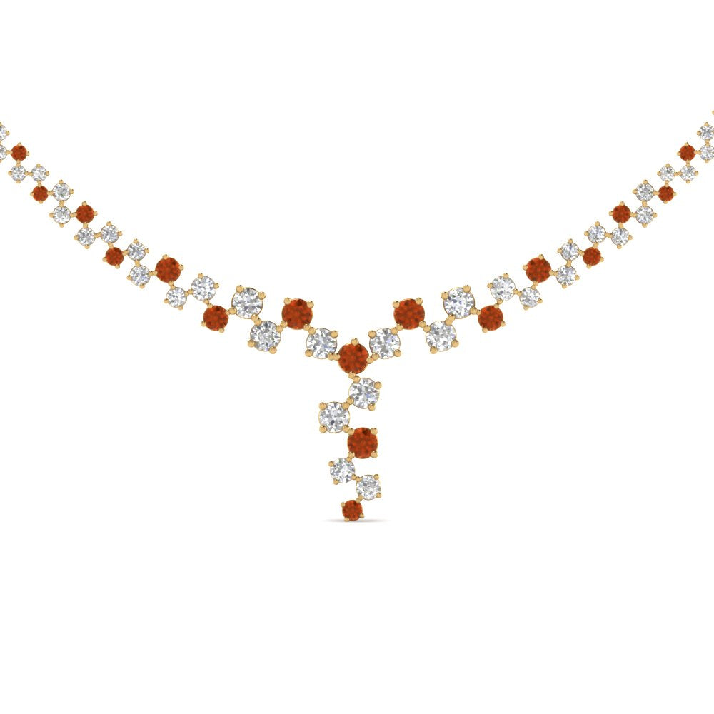 graduated-zigzag-drop-diamond-necklace-with-orange-sapphire-in--FDNK8197GSAOR-NL-YG
