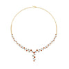 Load image into Gallery viewer, graduated-zigzag-drop-diamond-necklace-with-orange-sapphire-in--FDNK8197GSAOR-NL-YG