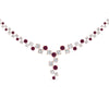 Load image into Gallery viewer, graduated-zigzag-drop-diamond-necklace-with-pink-sapphire-in-FDNK8197GSADRPI-NL-RG