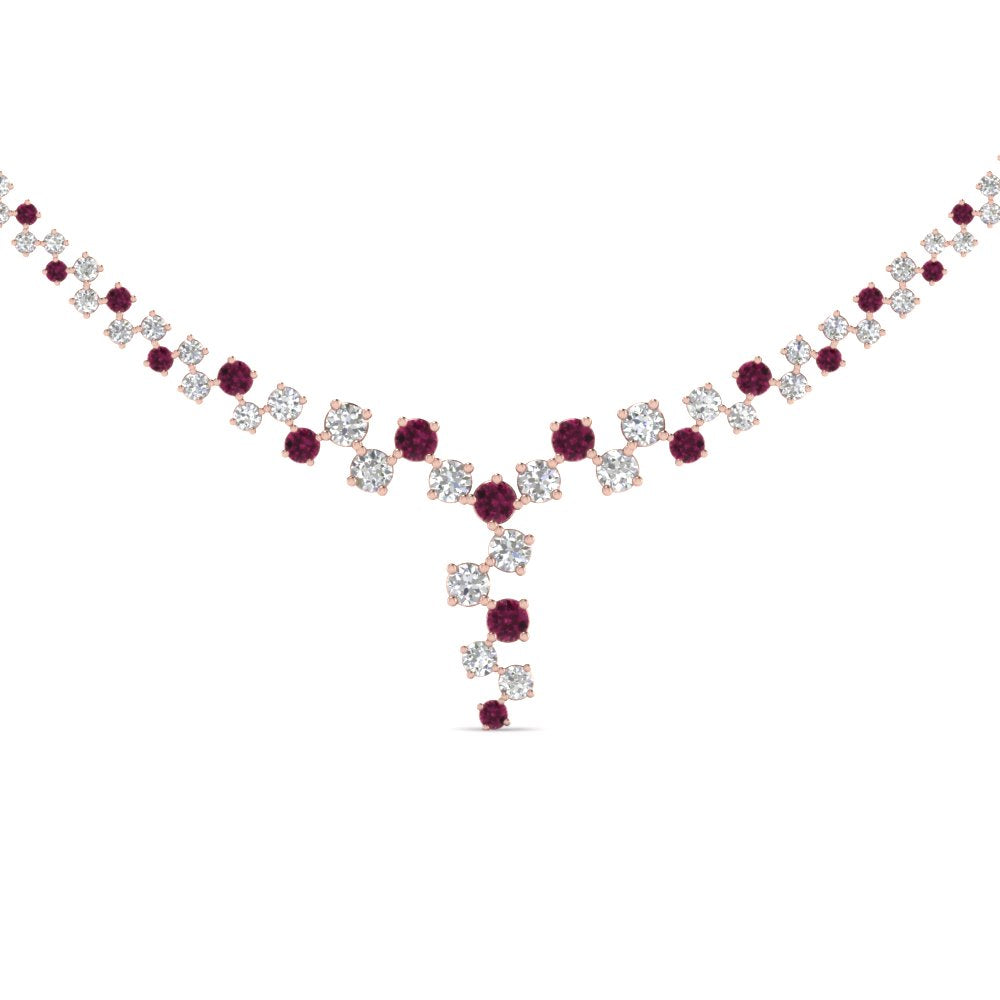 graduated-zigzag-drop-diamond-necklace-with-pink-sapphire-in-FDNK8197GSADRPI-NL-RG