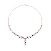 Load image into Gallery viewer, graduated-zigzag-drop-diamond-necklace-with-pink-sapphire-in-FDNK8197GSADRPI-NL-RG