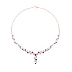 Load image into Gallery viewer, graduated-zigzag-drop-diamond-necklace-with-pink-sapphire-in-FDNK8197GSADRPI-NL-RG
