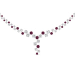 Load image into Gallery viewer, graduated-zigzag-drop-diamond-necklace-with-pink-sapphire-in--FDNK8197GSADRPI-NL-WG

