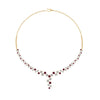 Load image into Gallery viewer, graduated-zigzag-drop-diamond-necklace-with-pink-sapphire-in--FDNK8197GSADRPI-NL-YG