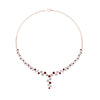 Load image into Gallery viewer, graduated-zigzag-drop-diamond-necklace-with-ruby-in-FDNK8197GRUDR-NL-RG