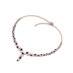 Load image into Gallery viewer, graduated-zigzag-drop-diamond-necklace-with-ruby-in-FDNK8197GRUDR-NL-RG
