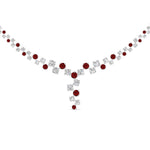 Load image into Gallery viewer, graduated-zigzag-drop-diamond-necklace-with-ruby-in--FDNK8197GRUDR-NL-WG
