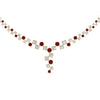 Load image into Gallery viewer, graduated-zigzag-drop-diamond-necklace-with-ruby-in-fdnk8197-fancy-1-yg