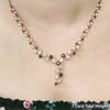 Load image into Gallery viewer, graduated-zigzag-drop-diamond-necklace-with-ruby-in-fdnk8197-fancy-1-yg