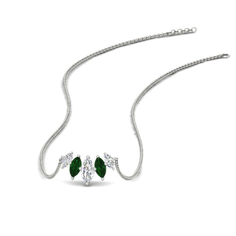 graduating-marquise-diamond-pendant-with-emerald-0.75-carat-in-FD-NK11130GEMGR-0.75CT-NL-WG