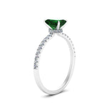 Load image into Gallery viewer, green-emerald-hidden-halo-engagement-ring-in-white-gold-FD9168EMRGEMGR-NL-WG-GS.jpg