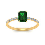 Load image into Gallery viewer, green-emerald-hidden-halo-engagement-ring-in-yellow-gold-FD9168EMRGEMGR-NL-YG-GS.jpg