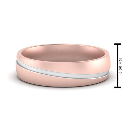 Grooved 2 Tone Mens Band