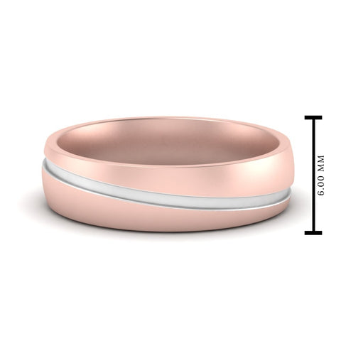 Grooved 2 Tone Mens Band