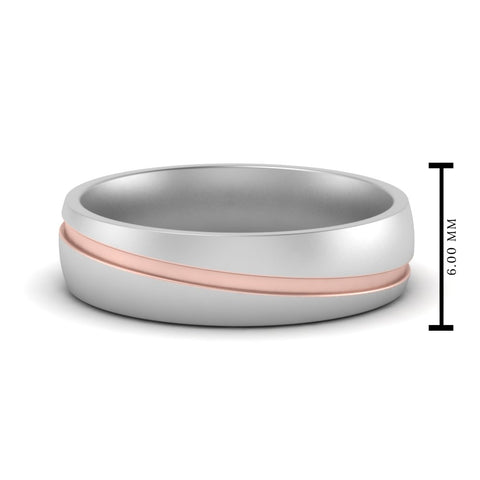 Grooved 2 Tone Mens Band