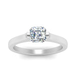 Load image into Gallery viewer, half-bezel-asscher-cut-diamond-engagement-ring-in-white-gold-FDENR7239ASRANGLE5-NL-WG
