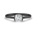 Thumbnail 13 - half-bezel-cushion-cut-solitaire-engagement-ring-in-black-gold-fd11525cur-nl-bg