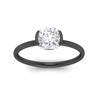Load image into Gallery viewer, half-bezel-cushion-cut-solitaire-engagement-ring-in-black-gold-fd11525cur-nl-bg