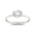 Thumbnail 3 - half-bezel-cushion-cut-solitaire-engagement-ring-in-white-gold-fd11525cur-nl-wg