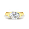 Load image into Gallery viewer, Half Bezel East West Oval Engagement Ring