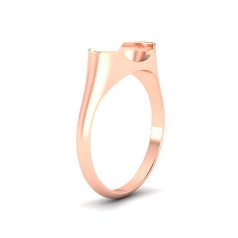 Half Bezel East West Semi Mount Engagement Ring