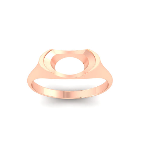 Half Bezel East West Semi Mount Engagement Ring