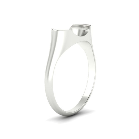 Half Bezel East West Semi Mount Engagement Ring