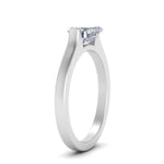 Load image into Gallery viewer, half-bezel-emerald-cut-diamond-engagement-ring-in-white-gold-FDENR7239EMRANGLE5-NL-WG
