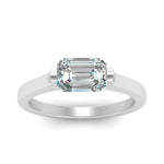 Load image into Gallery viewer, half-bezel-emerald-cut-diamond-engagement-ring-in-white-gold-FDENR7239EMRANGLE5-NL-WG
