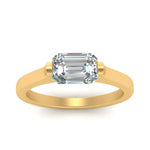 Load image into Gallery viewer, half-bezel-emerald-cut-diamond-engagement-ring-in-yellow-gold-FDENR7239EMRANGLE5-NL-YG
