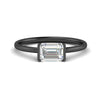 Load image into Gallery viewer, half-bezel-emerald-cut-solitaire-engagement-ring-in-black-gold-fd11525emr-nl-bg