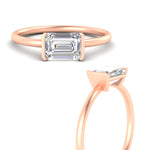 Load image into Gallery viewer, half-bezel-emerald-cut-solitaire-engagement-ring-in-rose-gold-fd11525emr-nl-rg
