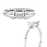 Load image into Gallery viewer, half-bezel-emerald-cut-solitaire-engagement-ring-in-white-gold-fd11525emr-nl-wg

