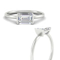 Thumbnail 2 - half-bezel-emerald-cut-solitaire-engagement-ring-in-white-gold-fd11525emr-nl-wg